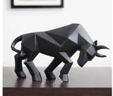 Sculpture de Vache Géométrique en Résine - Décoration Maison
