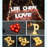 Veilleuse LED Chapiteau Alphabet en Plastique