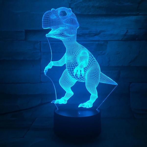 Veilleuse LED Illusion Dinosaure 3D 7 Couleurs avec télécommande – Mon  Enseigne Lumineuse
