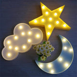 Veilleuses Enfant Lune Etoile Nuage en Plastique
