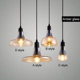 Vintage Suspension pendentif en verre lumière
