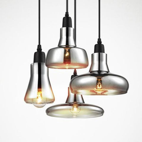 Vintage Suspension pendentif en verre lumière