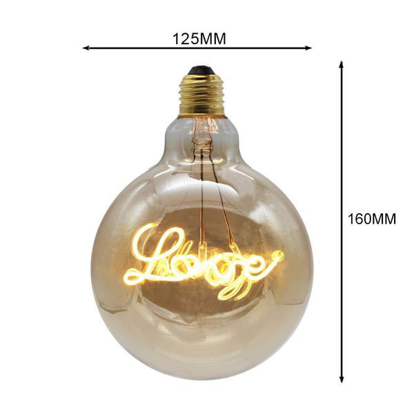 Ampoule Vintage style Edison 4W, Ampoule Incandescente 220V E27 - LOVE –  Mon Enseigne Lumineuse