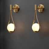Applique Murale Luxe Minimaliste avec Globe en Verre 41 cm - AGDE