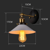 Wall lamp in iron, retro style White and Black