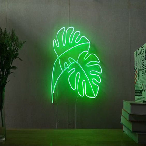 Enseigne lumineuse au Néon LED en forme de Feuille de Palmiers