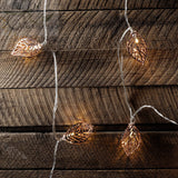 Guirnalda de luz LED de hojas de cobre