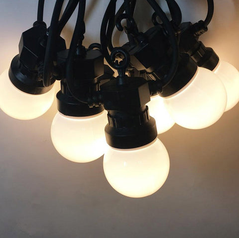 Guirnalda de Luz Guinguette LED Negra Impermeable 8 y 13M Conectable
