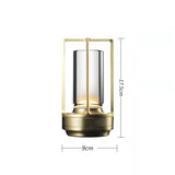 Lampe de Table Rechargeable Sans Fil Design Noir, Or, Argent - GOSHU