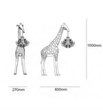 Sculpture Lumineuse de Girafe en Fibre de Verre