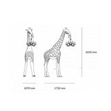 Sculpture Lumineuse de Girafe en Fibre de Verre