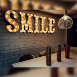 Custom Made Giant Vintage Metal Light Up Letters. Free Quote