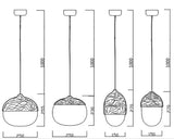 Suspensions imitation Bois et Verre - BJORN