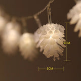 20LED 3M Nature Pine Cone Guirnalda con pilas