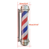 Poteau de Coiffeur Lumineux à Rotation Automatique 95 cm