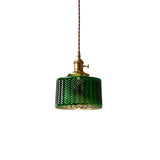 Suspension Vintage en Verre et Cuivre - BECKER