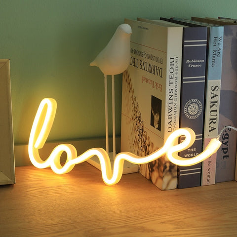 Letrero de luz de neón LED decorativo - Amor