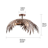 Suspension Feuille de Palmiers en Bronze E27 - BARACOA