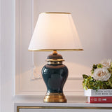 Lampe en Céramique Blanche pour Chambre, Table de chevet, Salon