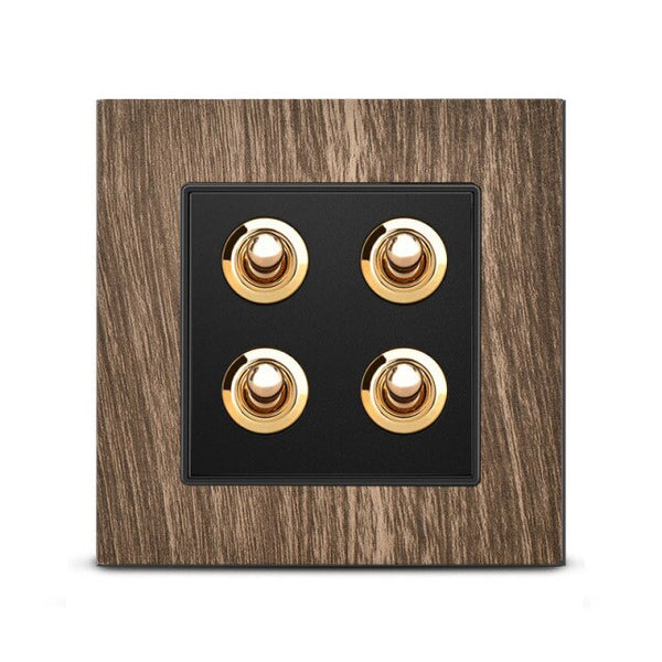 Interrupteurs en Bois et Laiton style Vintage - ASPEN