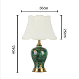 Lampe en Céramique Vintage avec motif Floral