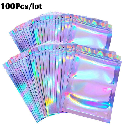 Emballages Holographiques, Arc en ciel, Multi-couleur Lot de 100 Pcs