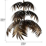 Suspension Feuille de Palmiers en Bronze E27 - BARACOA