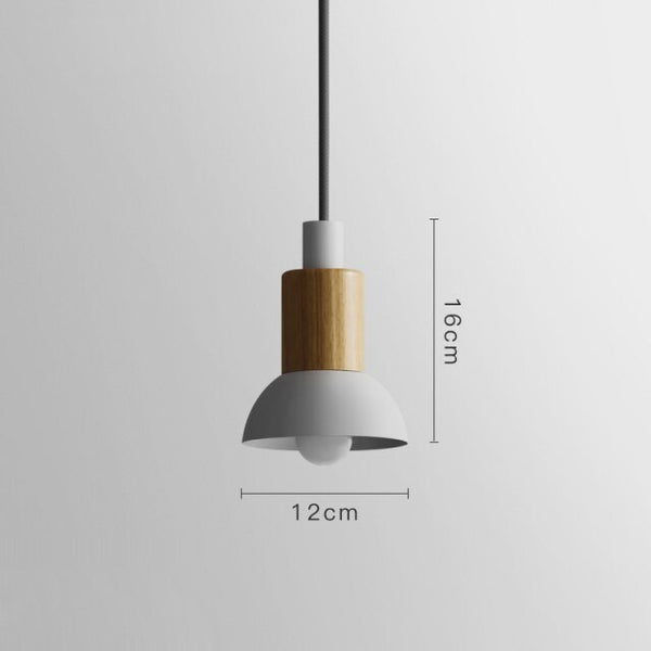 Lámpara Colgante Moderna en Estilo Escandinavo Madera E27