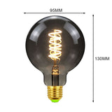 Ampoules Rétro Teintées type Edison T300 G80 G90 ST64 G125 Led 4W 2700k E27