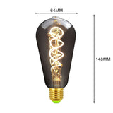 Ampoules Rétro Teintées type Edison T300 G80 G90 ST64 G125 Led 4W 2700k E27