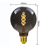Ampoules Rétro Teintées type Edison T300 G80 G90 ST64 G125 Led 4W 2700k E27