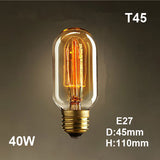Ampoules Incandescentes Vintage Edison A19 Spiral G80 T10 T185 ST58 ST64 40W E27