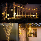 Tira de luces de cobre solar resistente al agua IP65 de 10 m y 20 metros