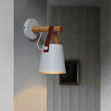 Applique-Murale-Bois-avec-sangle-Led-E27-85-265V-coloris-blanc