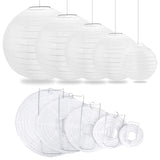 Linternas de papel blanco 30 uds | Para bodas, cumpleaños, Halloween...