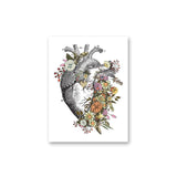 Floral Heart Anatomy Print - Flowery Brain