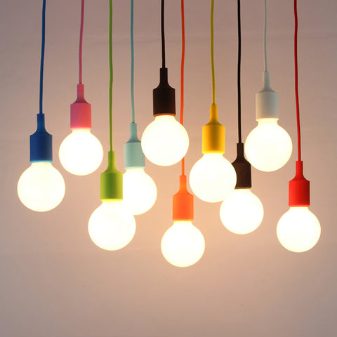 Suspension Filaire Moderne Colorée en Silicone E27 - HELMA