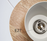 Suspension Scandinave Bois Aluminium Bois E27 - SOLVEIG