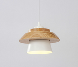 Suspension Scandinave Bois Aluminium Bois E27 - SOLVEIG