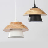 Scandinavian Pendant Light Wood Aluminum Wood E27 - SOLVEIG