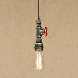 Suspension Industrielle Tuyau avec Valve style Steampunk E27 - VANGARD