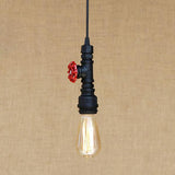 Suspension Industrielle Tuyau avec Valve style Steampunk E27 - VANGARD