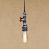 Suspension Industrielle Tuyau avec Valve style Steampunk E27 - VANGARD