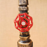 Suspension Industrielle Tuyau avec Valve style Steampunk E27