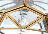 Modern LED Glass and Copper Pendant - SUZANNE