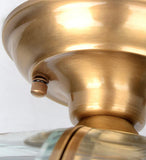 Modern LED Glass and Copper Pendant - SUZANNE