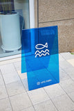 Panneau en V Coloré en Acrylique Personnalisable, Stop-Trottoir Pliable 60x40 cm - TR001
