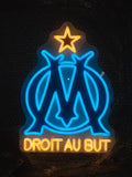 Néon LED Olympique de Marseille Supporter – Décoration Murale USB Football