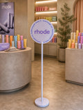 Totem de signalétique design en kit - Panneau rond, Personnalisable en kit - STPRND-001