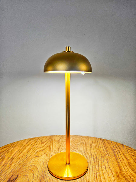 Lampe de Table Sans Fil, Tactile, Rechargeable Champignon Dorée pour Restaurant - LINDOR